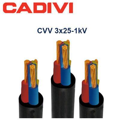 Cáp điện Cadivi CVV-3×25-0.6