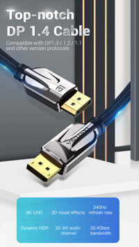Cáp Displayport (M/M) dài 1.5m Vention HCABG