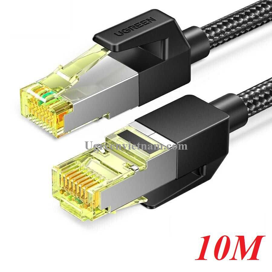 Cáp Ethernet đồng nguyên chất dây dù Ugreen 30791 10M Đen OD5.5mm