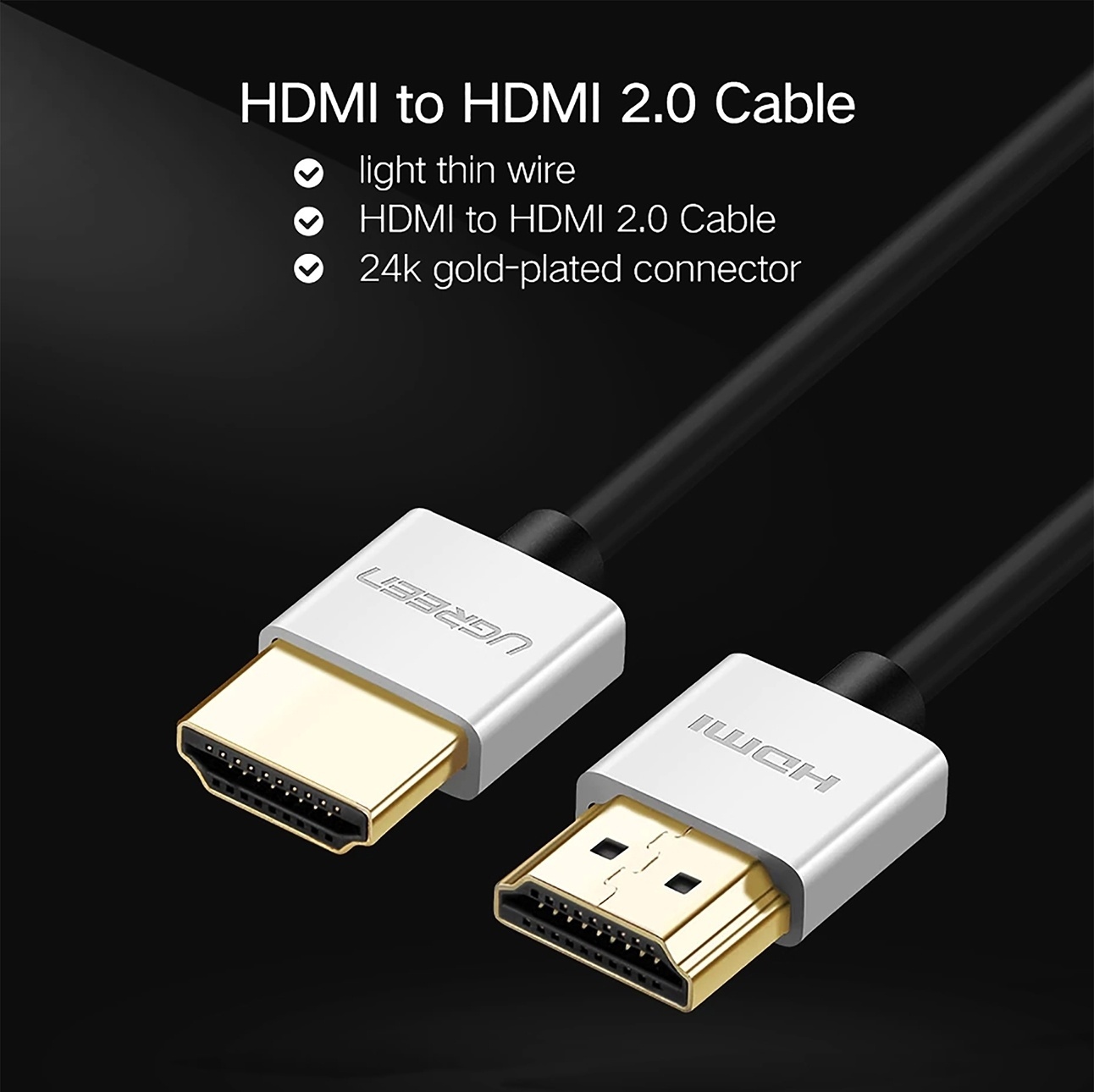 Cáp HDMI 2.0 siêu mỏng dài 5M Ugreen 50304