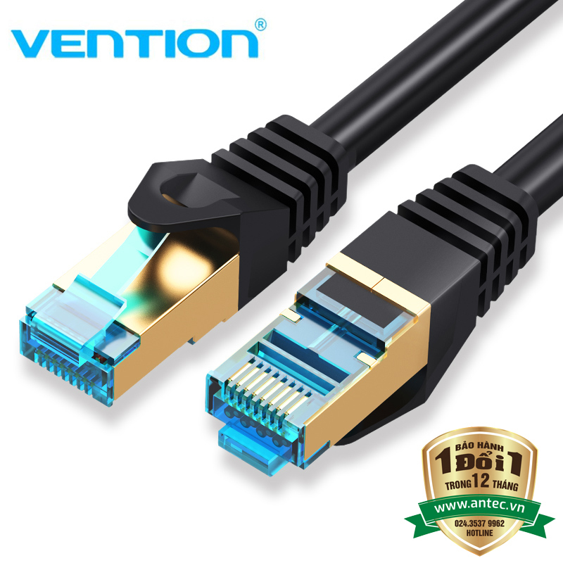 Cáp mạng Cat7 đúc sẵn SSTP dài 15m Vention VPC7SSTP-B1500