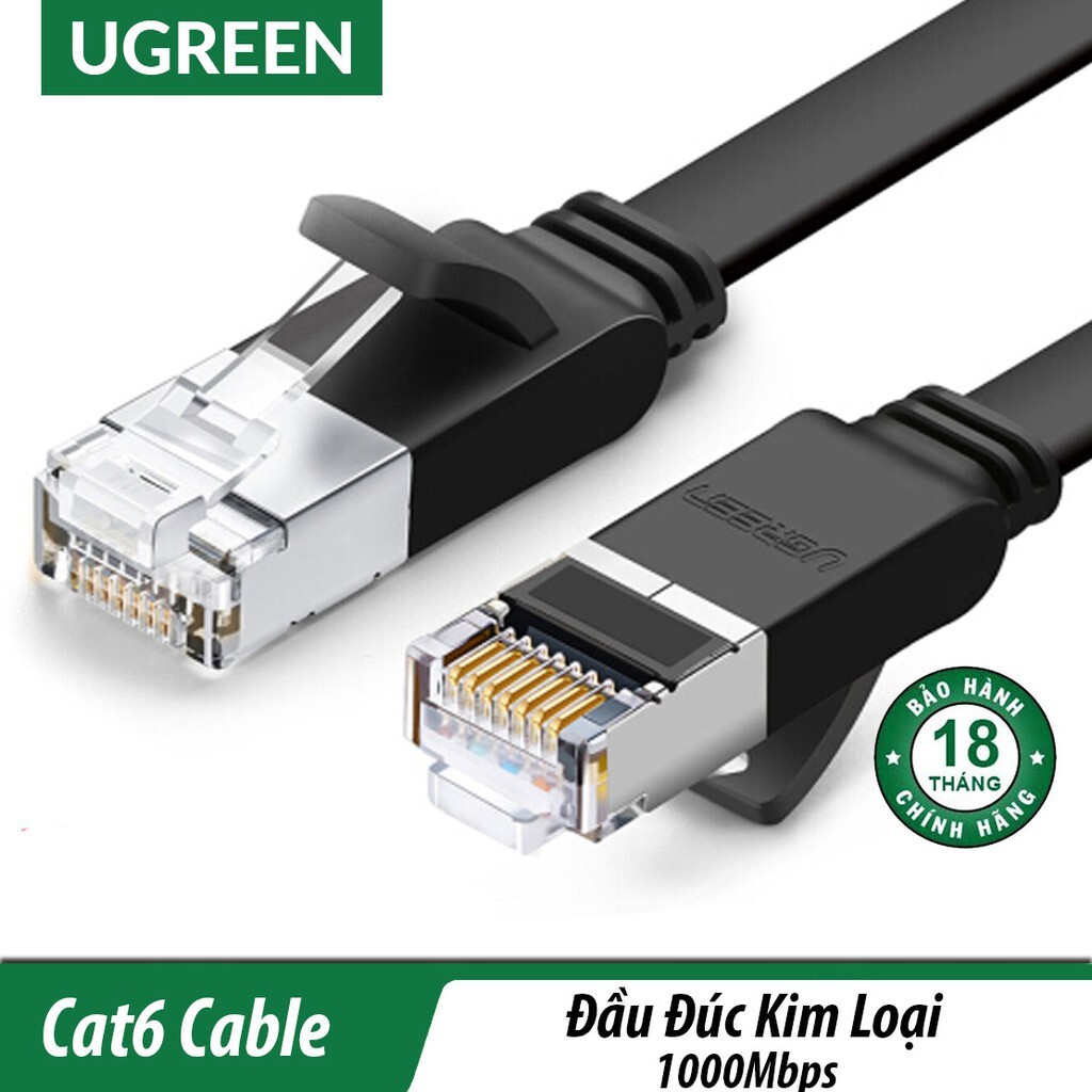 Cáp mạng đúc sẵn Cat6 dài 2m chính hãng Ugreen 50185