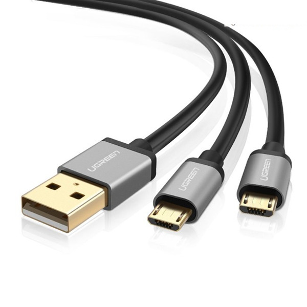 Cáp sạc chia 2 đầu micro USB Ugreen 40347 - 0.5m