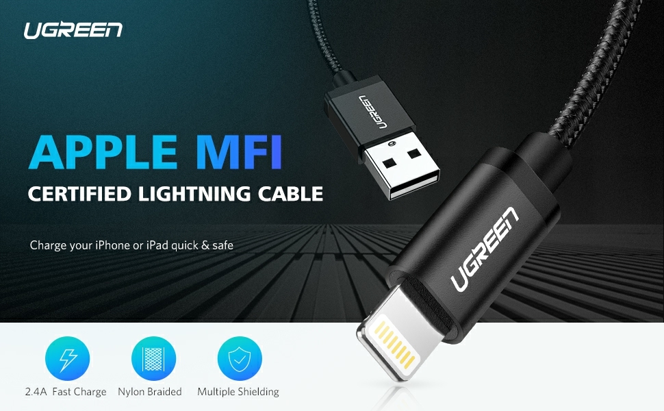 Cáp sạc USB Lightning dài 2m cho Iphone Ugreen 40987