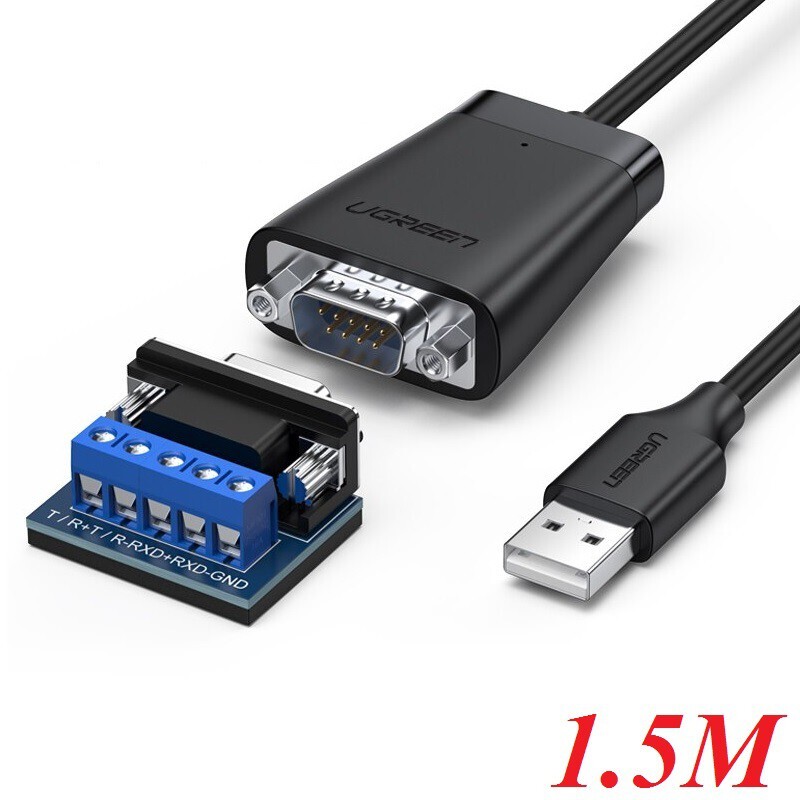 Cáp USB 2.0 to RS232 + RS485 dài 1.5m Chipset FTDI Ugreen 60562