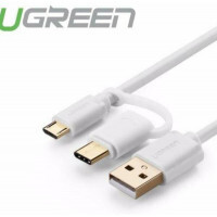 Cáp USB-A sang Micro USB + USB-C Ugreen 30381 2M