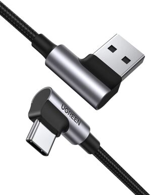 Cáp usb type C ra A Ugreen 20856 1M 2 đầu bẻ góc 90 độ