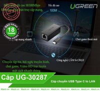 Cáp USB Type C to Lan Ugreen 30287
