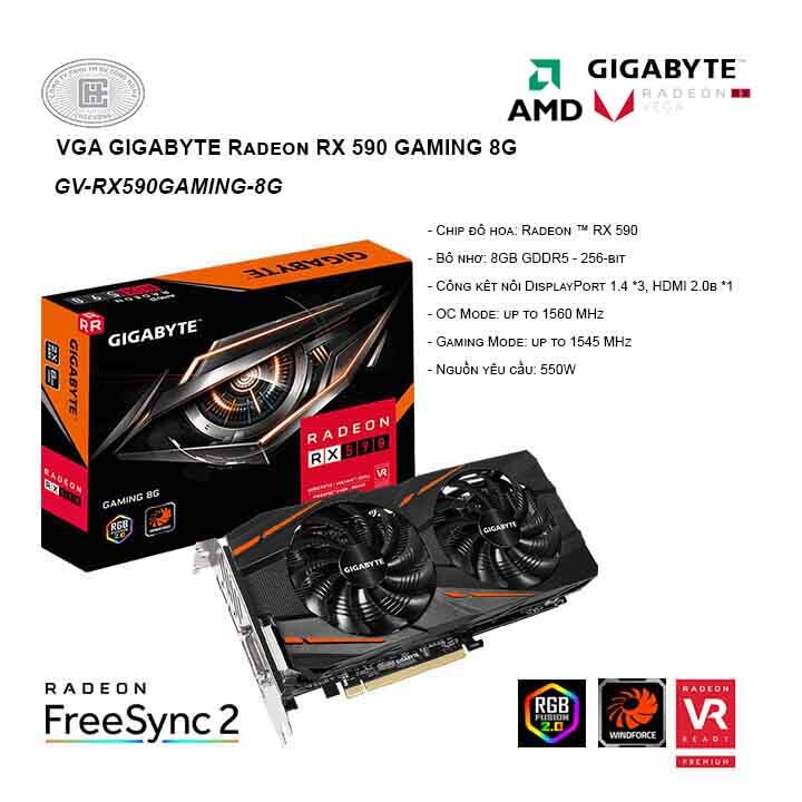 Card đồ họa - VGA Card GIGABYTE Radeon RX 590 GAMING 8G (GV-RX590GAMING-8GD)