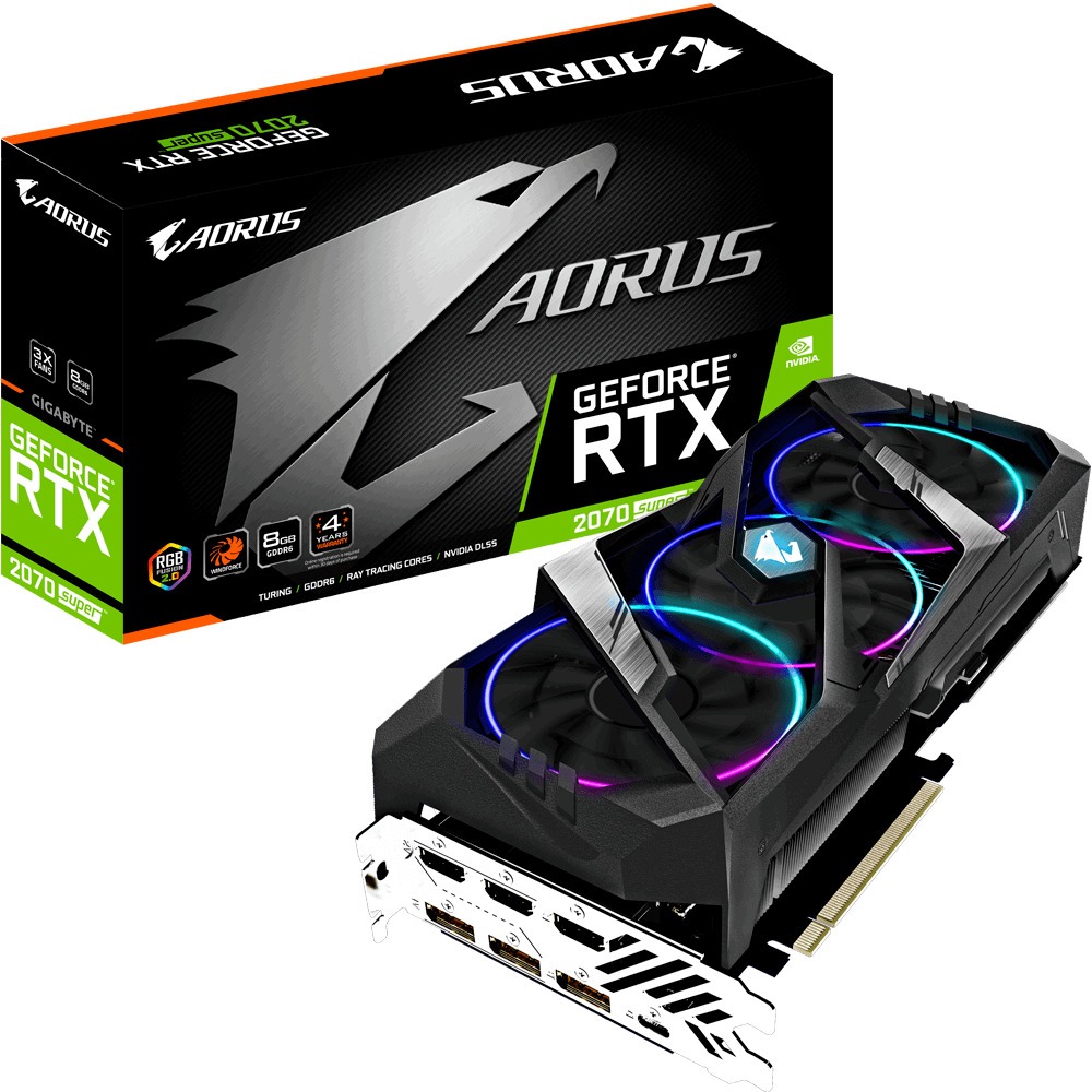 Card đồ họa - VGA Card Gigabyte RTX 2070 Super Aorus 8GB