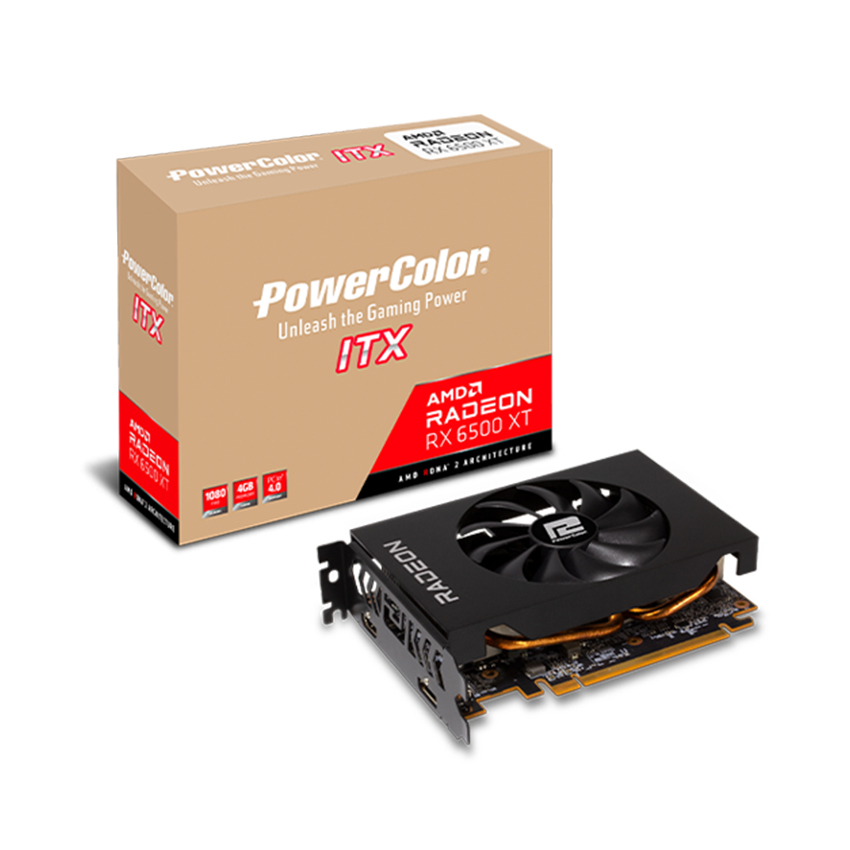 Card đồ họa - VGA Card Powercolor ITX RX 6500 XT 4G GDDR6