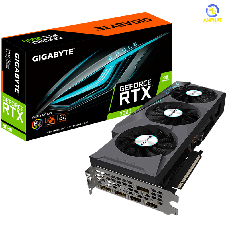 Card màn hình Vga GIGABYTE RTX 3080 EAGLE 10G (GV-N3080EAGLE-10GD)