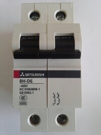 Cầu dao MCB Mitsubishi BH-D6 C N - 16A 6kA 2P