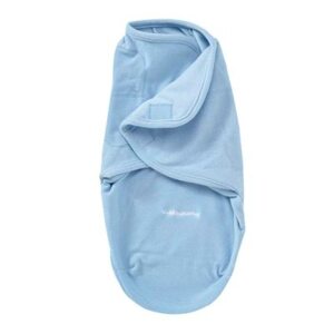 Chăn quấn bé nỉ màu xanh da trời có miếng dính Kiddopotamus 11197