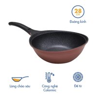 Chảo chống dính lòng sâu Colormic Korea King KW-28CI