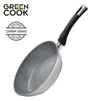 Chảo từ sâu lòng vân đá chống dính tráng gương Green Cook GCP04-26IH