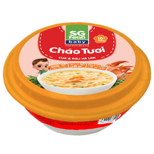 Cháo tươi Baby Sài Gòn Food cua gấc & Đậu hà lan 240g