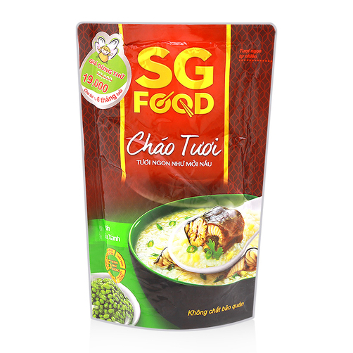 Cháo tươi lươn và đậu xanh SG Food gói 270g (6 tháng)