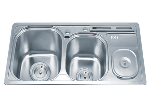 Chậu rửa bát 2 hố có hộp Inox Gorlde GD5503 (GD-5503)