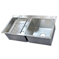 Chậu rửa bát Picenza 2 hố cân 304 HM7843-615 (780x430mm)