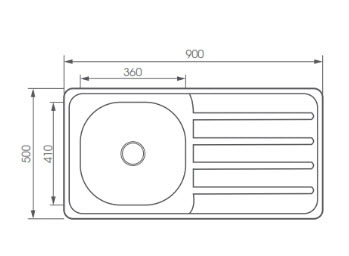 Chậu rửa chén 1 hộc 1 cánh Atmor AT-122C