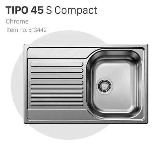 Chậu rửa chén Blanco TIPO45 S Compact 513442