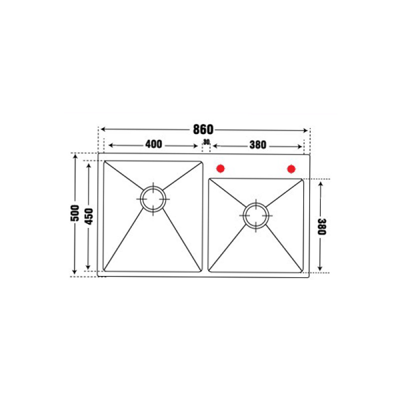 Chậu rửa inox Pona PNI1-8650