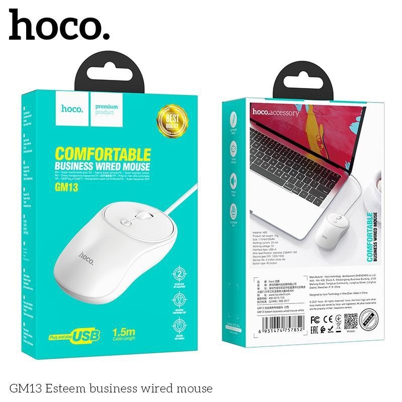 Chuột máy tính - Mouse có dây Hoco GM13