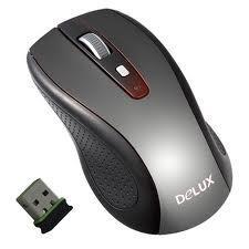 Chuột máy tính Delux DLM-1486GL+G01UF - chuột quang không dây