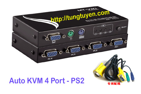Chuyển đổi các máy tự động Auto KVM 4 Port - PS2