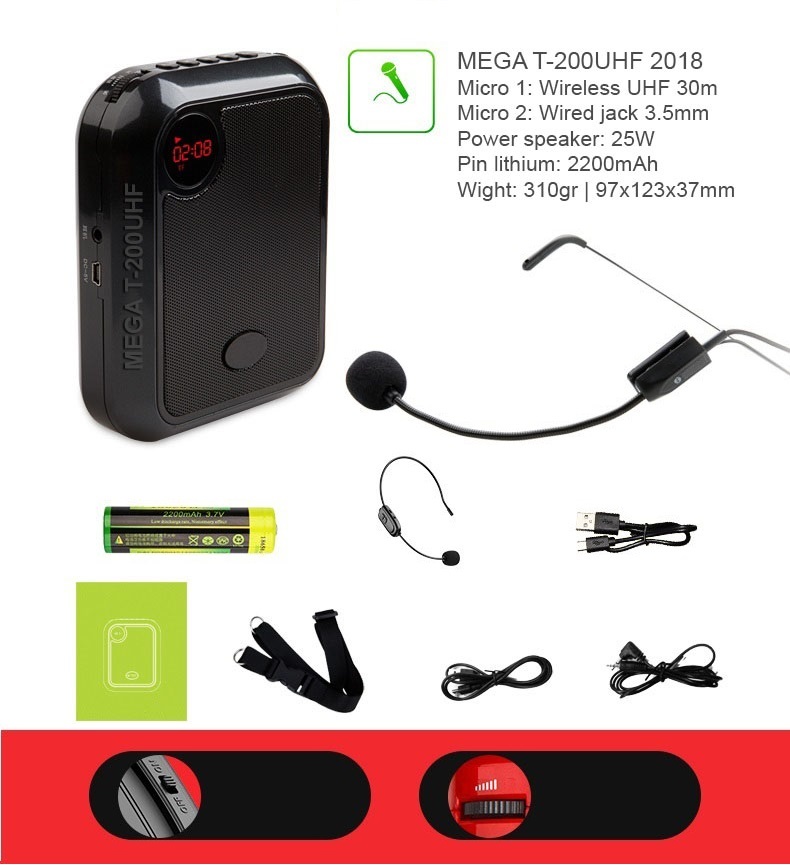 Máy trợ giảng Mega T-200 UHF 