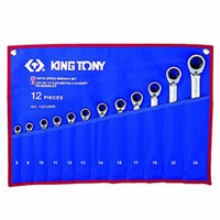 Cờ lê vòng miệng 12 cái hệ mét Kingtony 12212MR