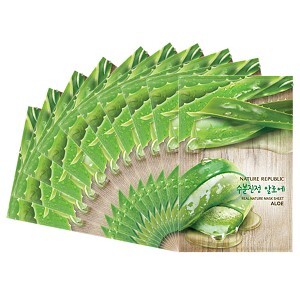 Combo 10 mặt nạ Nature Republic Real Nature Aloe Mask Sheet 23ml