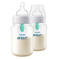 Combo 2 bình sữa giảm đầy hơi với van giữ sữa AirFree Philips Avent SCF813/24 - 260ml