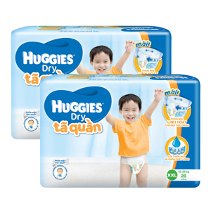 Combo 2 gói tã quần Huggies Dry XXL28