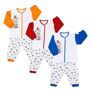 Combo 3 Bộ Quần Áo Dài Tay In Hình Xe Tolly Joy 01523