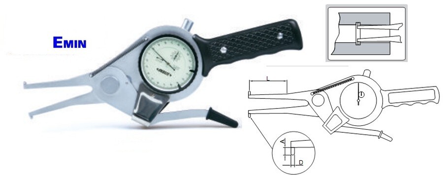 Compa đồng hồ đo trong Insize 2321-AL35