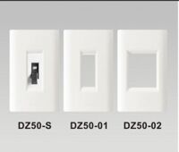 Công tắc 1 tép, mặt dùng cho MCCB, nhựa chống cháy PC DZ50-S