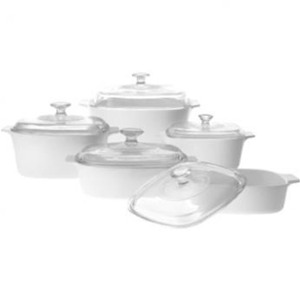Nồi Corningware A-501 - Bộ 5 nồi thủy tinh