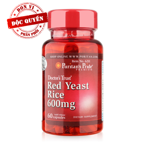 Viên uống hỗ trợ tiêu hóa Puritan's Pride Red Yeast Rice 60 viên ...