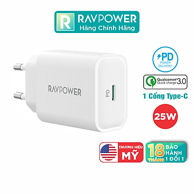 Củ sạc nhanh RAVPower RP-PC156 25W PD3.0