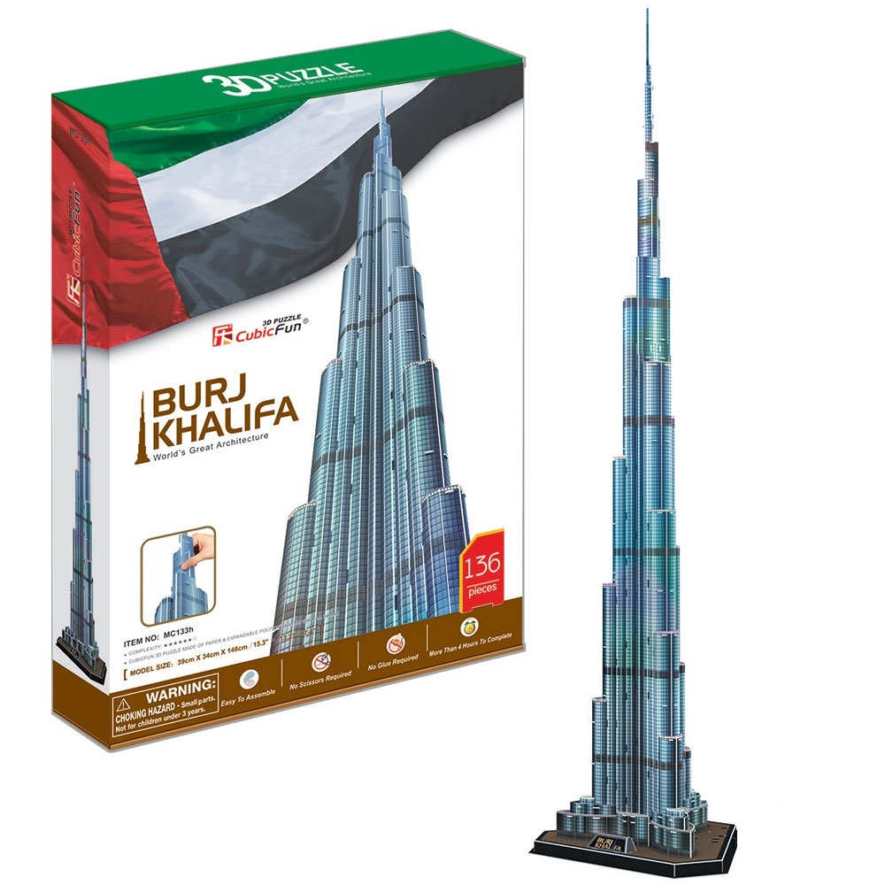 Bộ xếp hình 3D Burj Khalifa Cubic Fun MC133H