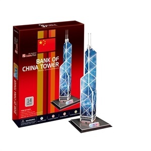 Bộ xếp hình 3D tòa nhà ngân hàng Bank of China Tower Cubic Fun C097h