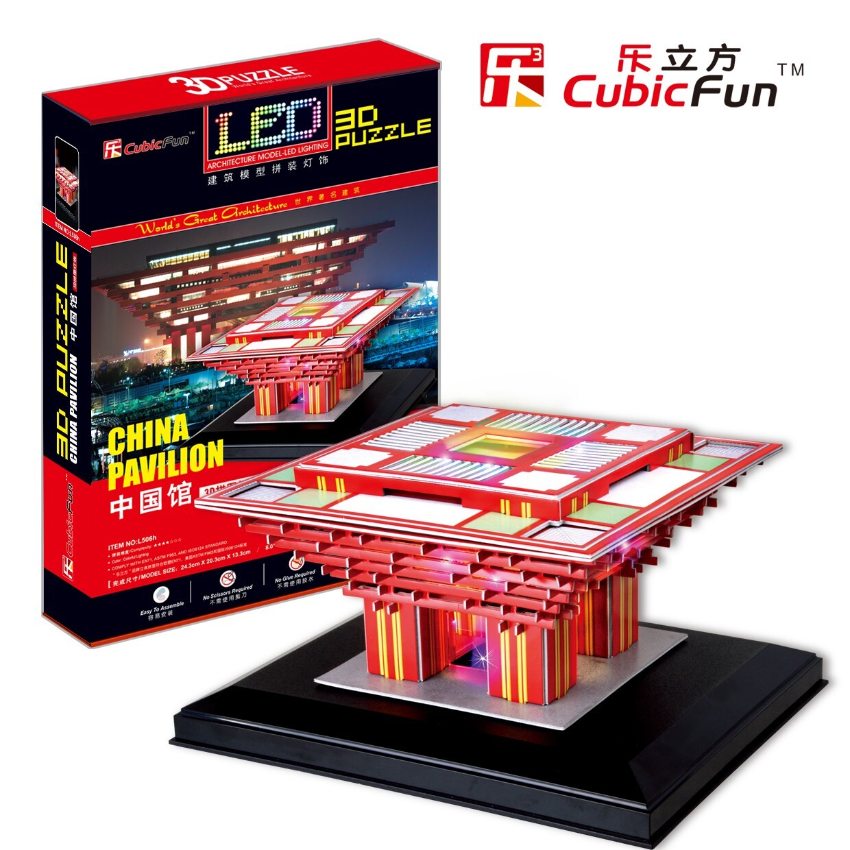 Bộ xếp hình 3D China Pavilion Cubic Fun L506H (L506)