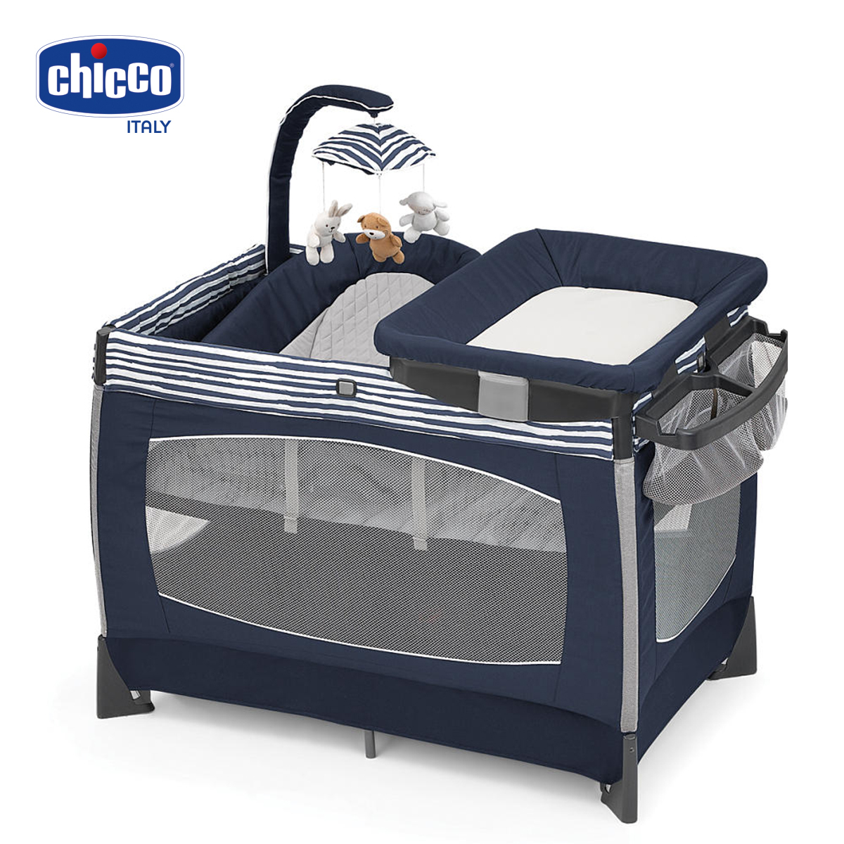 Cũi lưới đa năng kẻ sọc Chicco Equinox 114503