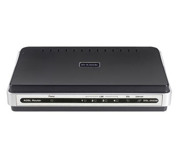 D-Link DSL-2542B ADSL2+ 4-Port Modem Router