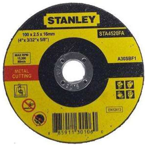Đá cắt sắt 100 x 2.5 x 16mm Stanley STA4520FA
