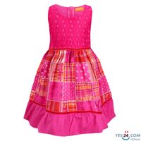 Đầm bé gái sát nách màu hồng - BG51001