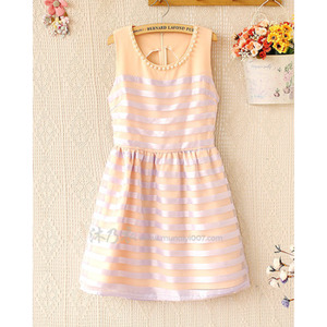 Đầm công chúa không tay màu hồng phấn DV2075