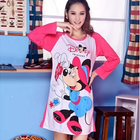 Đầm Ngủ Hoạt Hình Tay Dài Mickey MS208 (GS76)